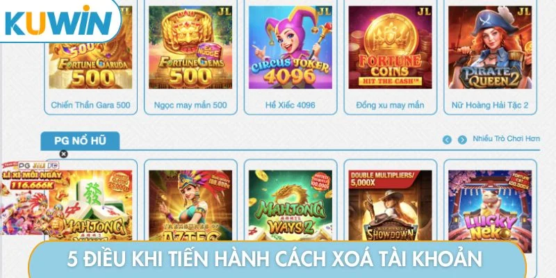 5 điều khi tiến hành cách xoá tài khoản